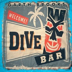 Garth Brooks Dive Bar Graphic TShirt Blue Size Small